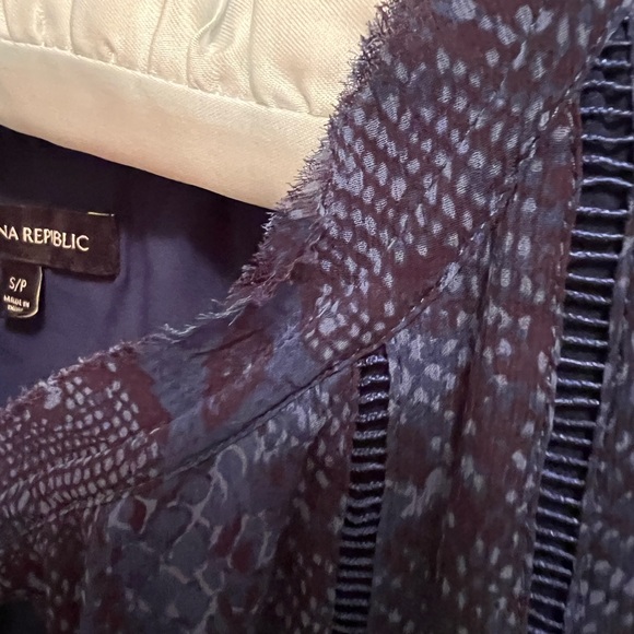 Banana Republic blue dress with elasticized drop waist. - Picture 6 of 6